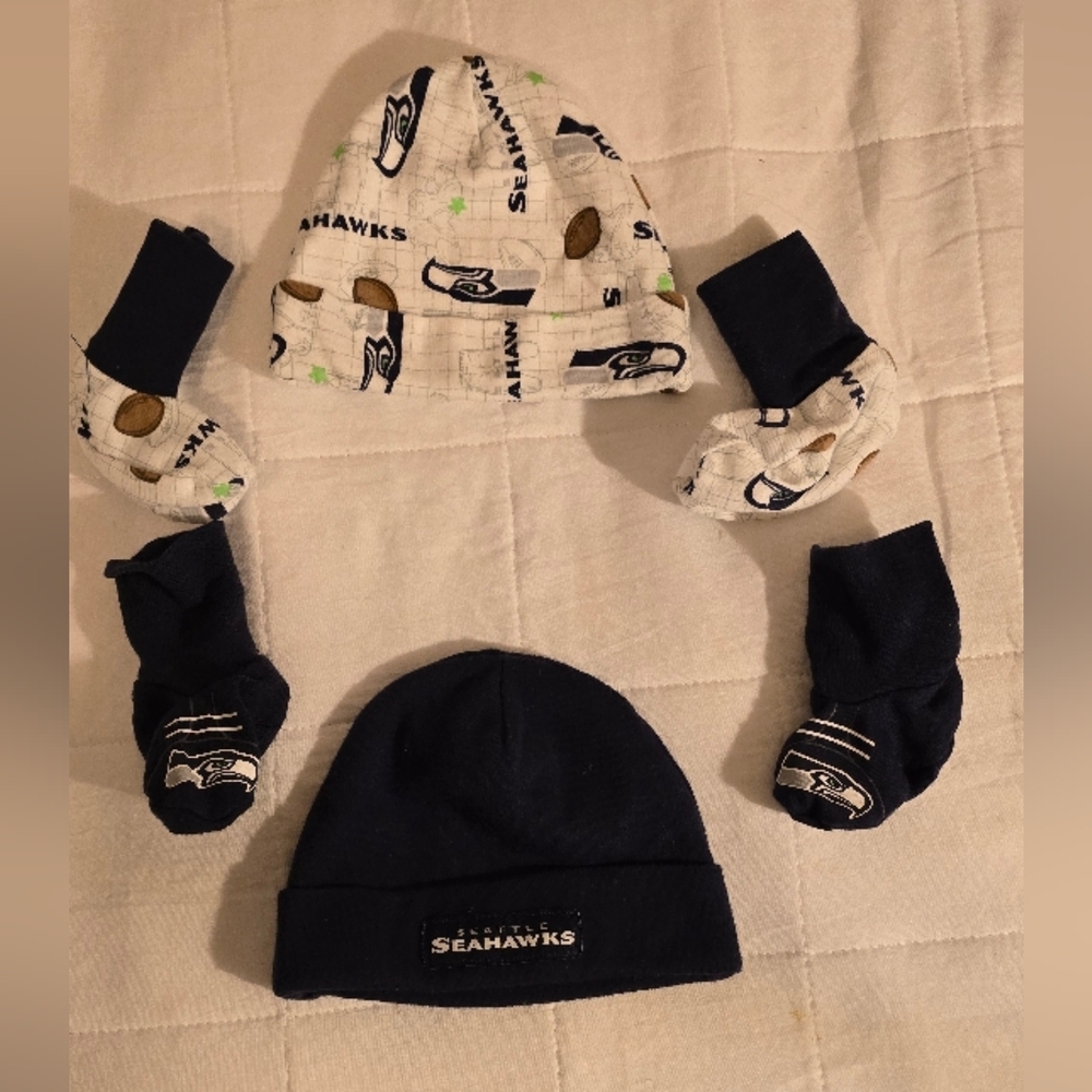 NFL Seahawks Infant Hats and Booties